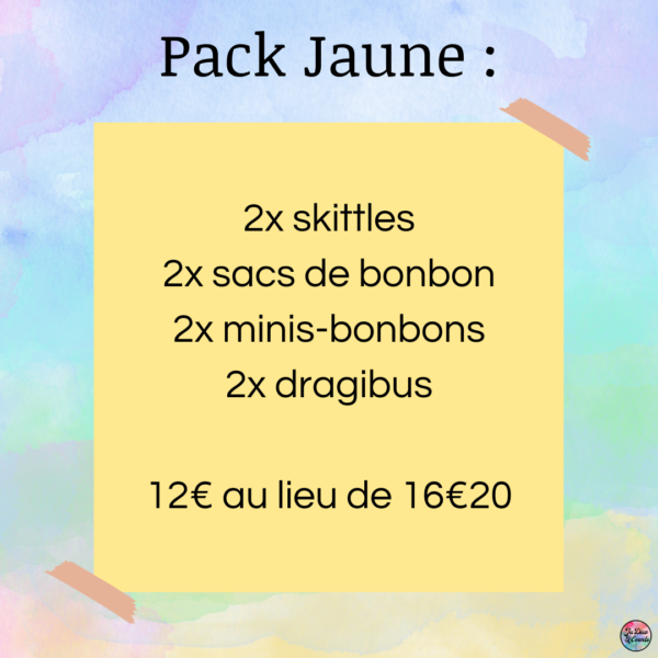 Description du contenu du pack jaune