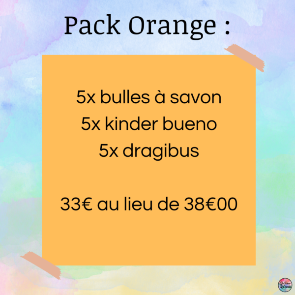 Description du contenu du pack orange